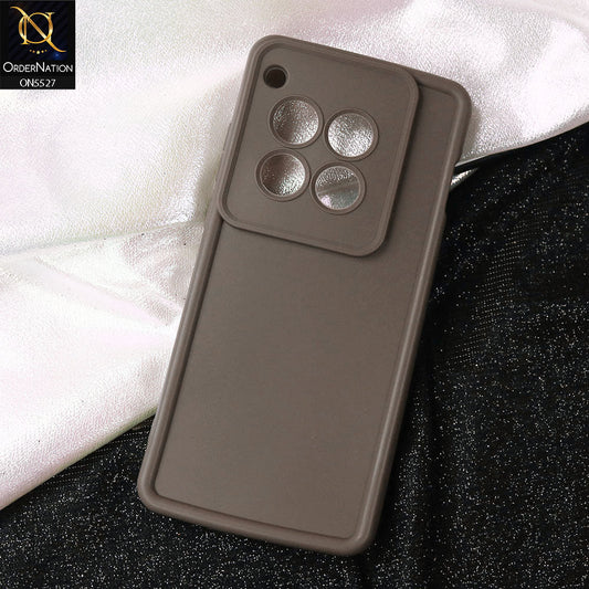 OnePlus Ace 3 Cover - Brown -Soft Silicone Case With Round Bumper Matte TPU Shockproof Cover