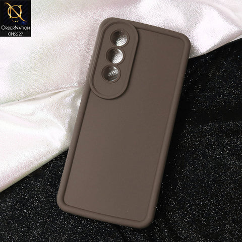 OnePlus Nord CE4 Cover - Brown -Soft Silicone Case With Round Bumper Matte TPU Shockproof Cover