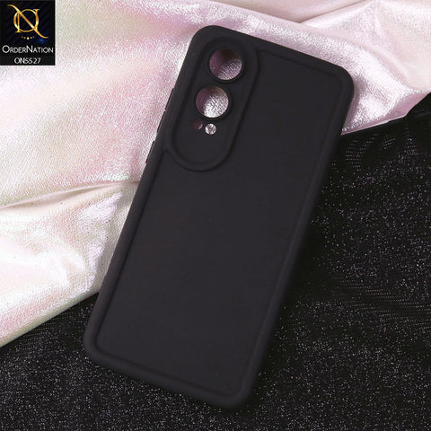 OnePlus Nord CE 4 Lite Cover - Black - Soft Silicone Case With Round Bumper Matte TPU Shockproof Cover