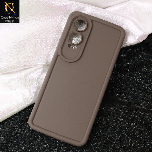 OnePlus Nord CE 4 Lite Cover - Brown -Soft Silicone Case With Round Bumper Matte TPU Shockproof Cover