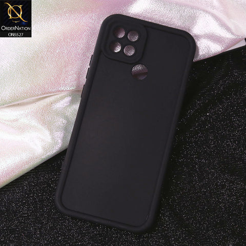 Oppo A15 Cover - Black - Soft Silicone Case With Round Bumper Matte TPU Shockproof Cover