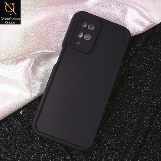Oppo A54 4G Cover - Black - Soft Silicone Case With Round Bumper Matte TPU Shockproof Cover