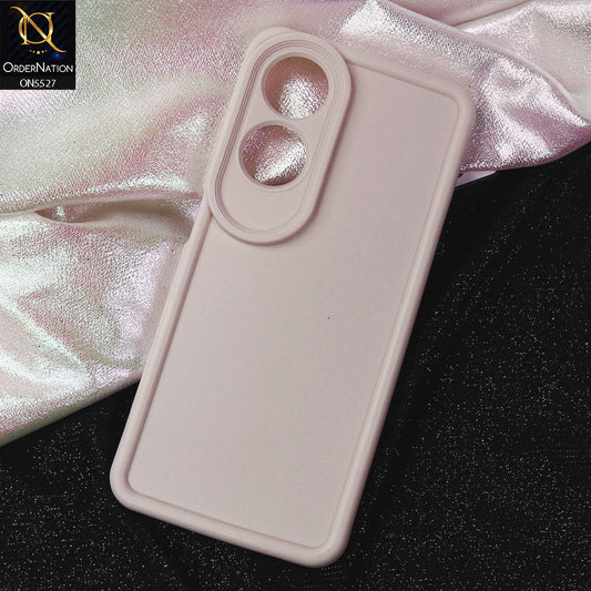 Oppo A60 Cover - Off White - Soft Silicone Case With Round Bumper Matte TPU Shockproof Cover