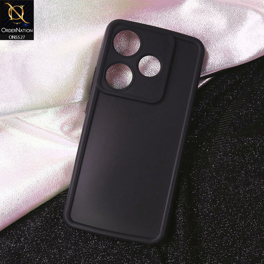 Xiaomi Poco F6 Cover - Black - Soft Silicone Case With Round Bumper Matte TPU Shockproof Cover