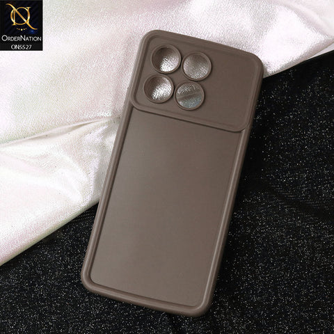 Xiaomi Poco F6 Pro Cover - Brown -Soft Silicone Case With Round Bumper Matte TPU Shockproof Cover