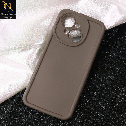 Tecno Spark Go 1 Cover - Brown -Soft Silicone Case With Round Bumper Matte TPU Shockproof Cover
