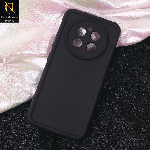 Realme 12 Plus Cover - Black - Soft Silicone Case With Round Bumper Matte TPU Shockproof Cover