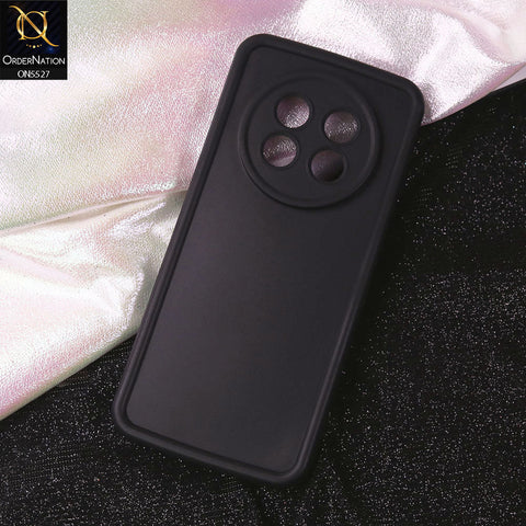Realme 13 Pro Cover - Black - Soft Silicone Case With Round Bumper Matte TPU Shockproof Cover