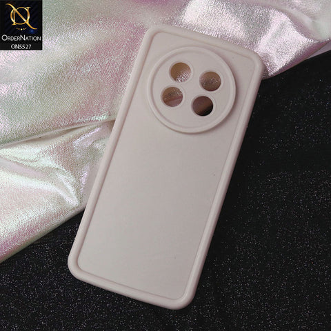 Realme 13 Pro Plus Cover - Off White -Soft Silicone Case With Round Bumper Matte TPU Shockproof Cover