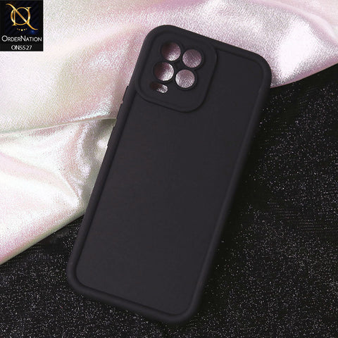 Realme 8 Cover - Black - Soft Silicone Case With Round Bumper Matte TPU Shockproof Cover