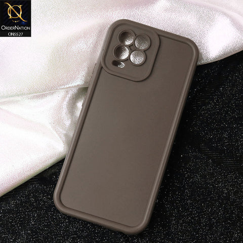 Realme 8 Cover - Brown -Soft Silicone Case With Round Bumper Matte TPU Shockproof Cover