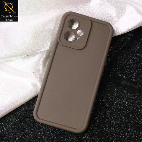 Realme 9 4G Cover - Brown -Soft Silicone Case With Round Bumper Matte TPU Shockproof Cover