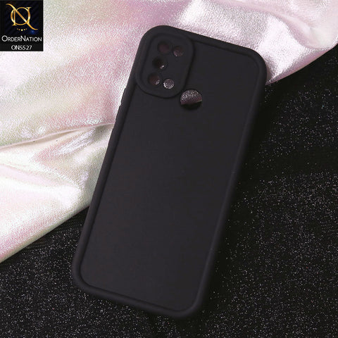Realme 7i Cover - Black - Soft Silicone Case With Round Bumper Matte TPU Shockproof Cover