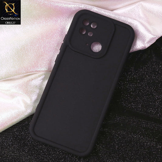Xiaomi Redmi 10C Cover - Black - Soft Silicone Case With Round Bumper Matte TPU Shockproof Cover