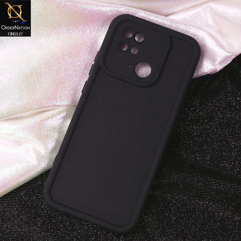 Xiaomi Redmi 10C Cover - Black - Soft Silicone Case With Round Bumper Matte TPU Shockproof Cover