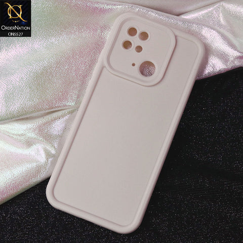 Xiaomi Redmi 10C Cover - Off White -Soft Silicone Case With Round Bumper Matte TPU Shockproof Cover