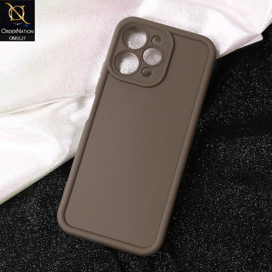 Xiaomi Redmi 12 Cover - Brown -Soft Silicone Case With Round Bumper Matte TPU Shockproof Cover