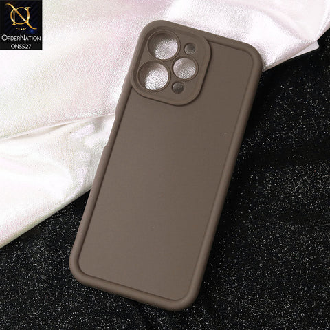 Xiaomi Redmi 12 Cover - Brown -Soft Silicone Case With Round Bumper Matte TPU Shockproof Cover
