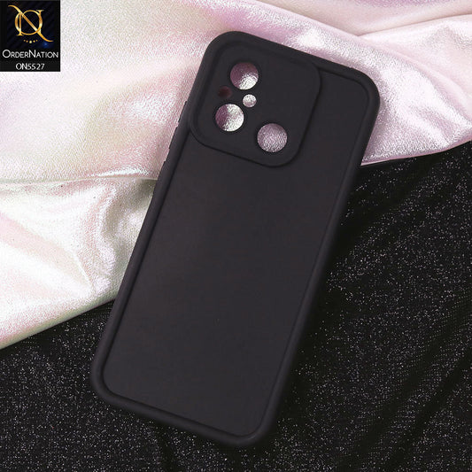 Xiaomi Poco C55 Cover - Black - Soft Silicone Case With Round Bumper Matte TPU Shockproof Cover