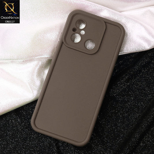 Xiaomi Poco C55 Cover - Brown -Soft Silicone Case With Round Bumper Matte TPU Shockproof Cover
