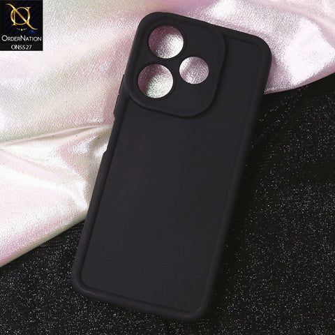 Xiaomi Redmi 13 Cover - Black - Soft Silicone Case With Round Bumper Matte TPU Shockproof Cover