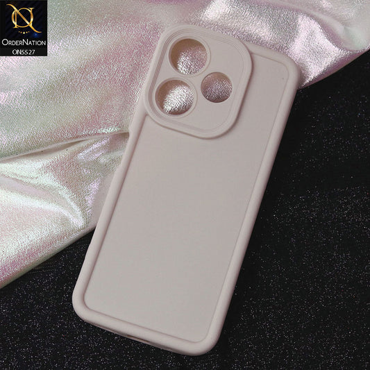 Xiaomi Redmi 13 Cover - Off White -Soft Silicone Case With Round Bumper Matte TPU Shockproof Cover