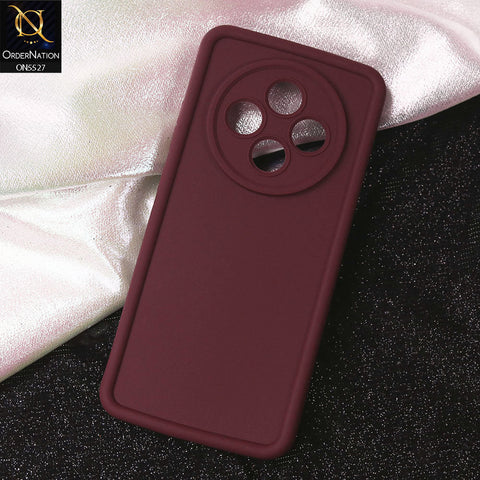 Xiaomi Redmi A4 Cover - Maroon - Soft Silicone Case With Round Bumper Matte TPU Shockproof Cover