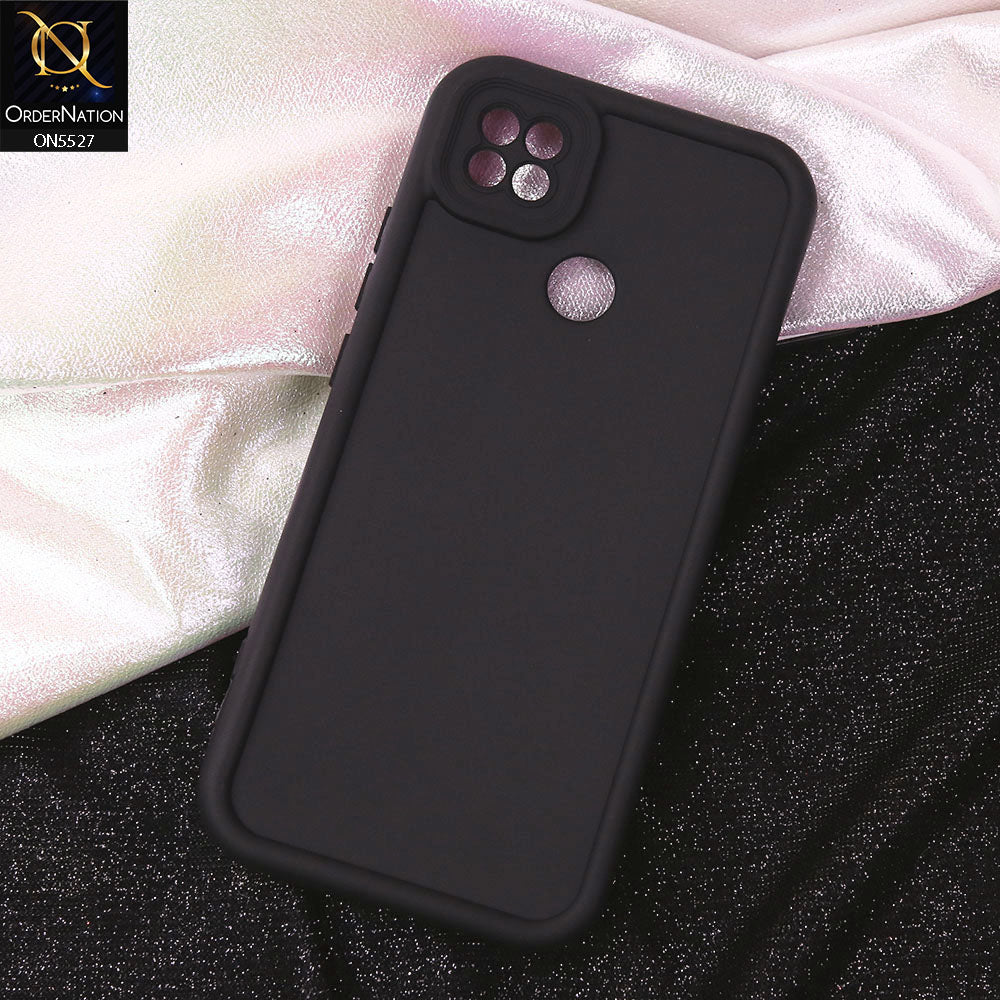 Xiaomi Redmi 9C Cover - Black - Soft Silicone Case With Round Bumper Matte TPU Shockproof Cover