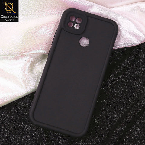 Xiaomi Redmi 9C Cover - Black - Soft Silicone Case With Round Bumper Matte TPU Shockproof Cover