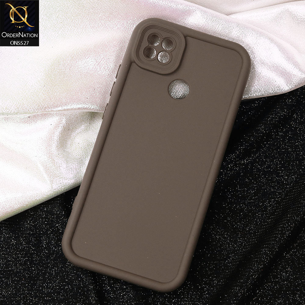 Xiaomi Redmi 9C Cover - Brown -Soft Silicone Case With Round Bumper Matte TPU Shockproof Cover