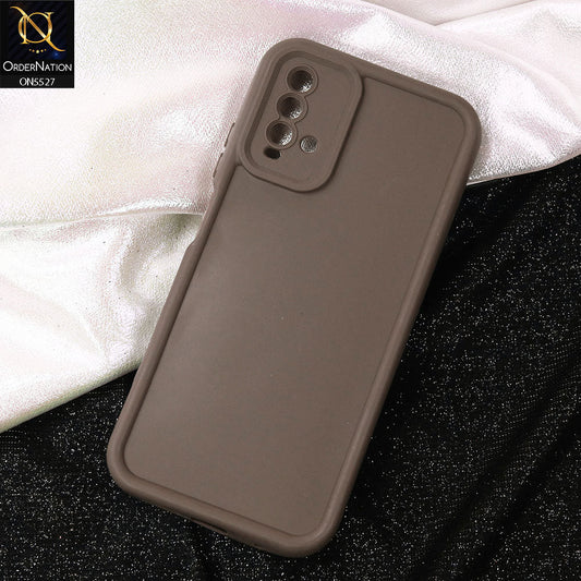 Xiaomi Redmi Note 9 4G Cover - Brown -Soft Silicone Case With Round Bumper Matte TPU Shockproof Cover
