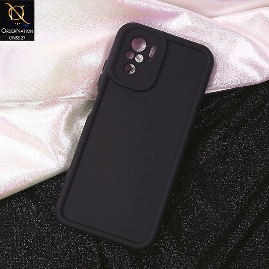 Xiaomi Redmi Note 10 4G Cover - Black - Soft Silicone Case With Round Bumper Matte TPU Shockproof Cover
