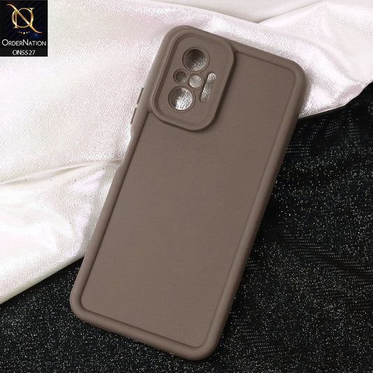 Xiaomi Redmi Note 10 Pro Max Cover - Brown -Soft Silicone Case With Round Bumper Matte TPU Shockproof Cover