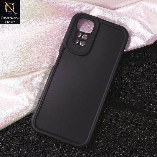 Xiaomi Redmi Note 11 4G Cover - Black - Soft Silicone Case With Round Bumper Matte TPU Shockproof Cover