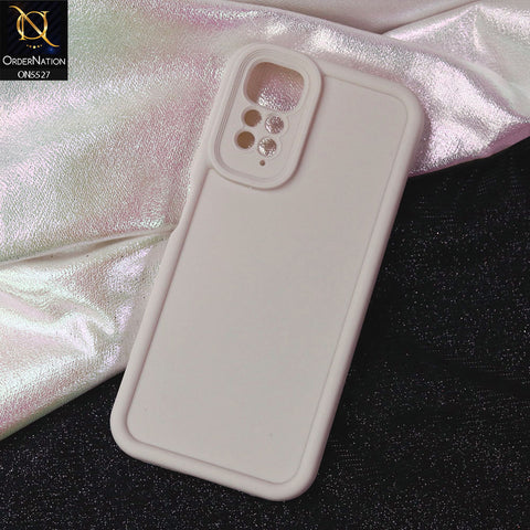 Xiaomi Redmi Note 11S Cover - Off White -Soft Silicone Case With Round Bumper Matte TPU Shockproof Cover