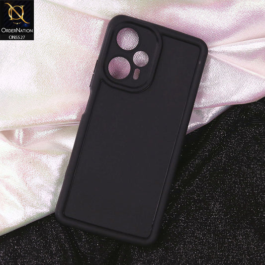 Xiaomi Redmi Note 12 Turbo Cover - Black - Soft Silicone Case With Round Bumper Matte TPU Shockproof Cover