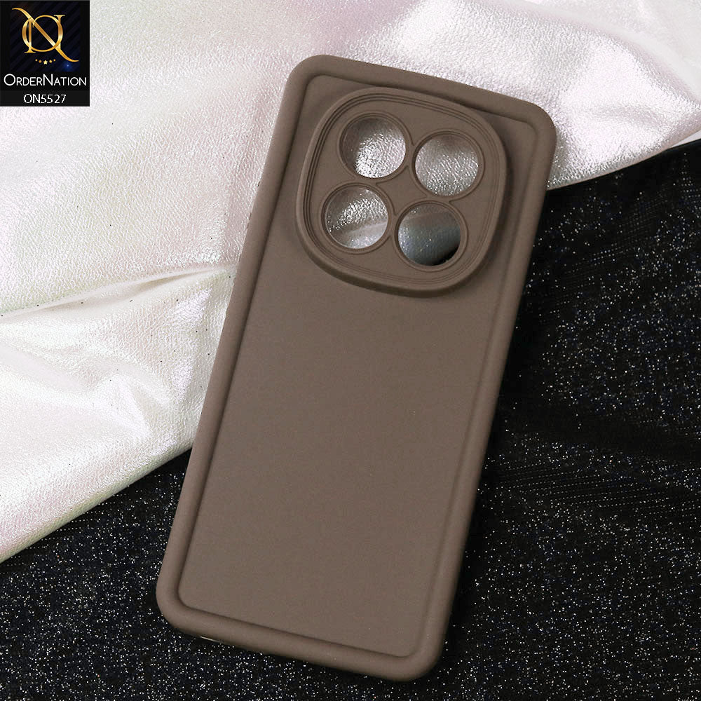 Xiaomi Redmi Note 14 Pro 5G Cover - brown - Soft Silicone Case With Round Bumper Matte TPU Shockproof Cover
