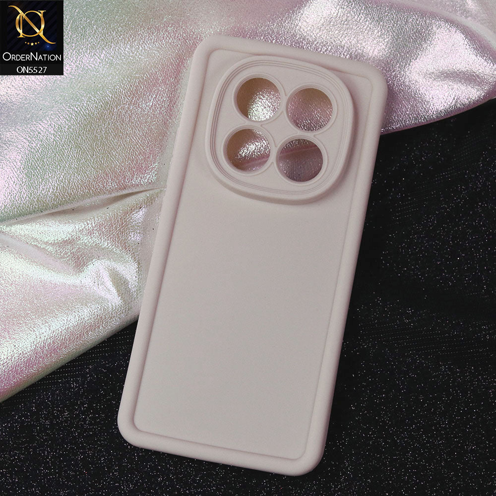 Xiaomi Redmi Note 14 Pro 5G Cover - Off White - Soft Silicone Case With Round Bumper Matte TPU Shockproof Cover