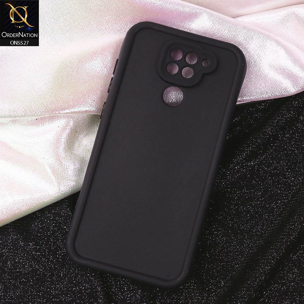 Xiaomi Redmi Note 9 Cover - Black - Soft Silicone Case With Round Bumper Matte TPU Shockproof Cover