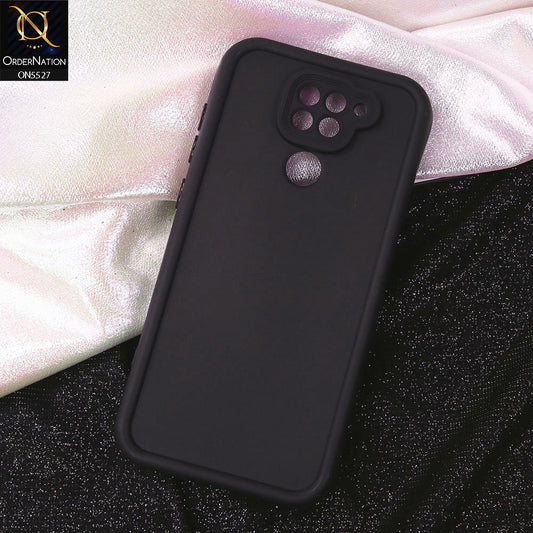 Xiaomi Redmi Note 9 Cover - Black - Soft Silicone Case With Round Bumper Matte TPU Shockproof Cover