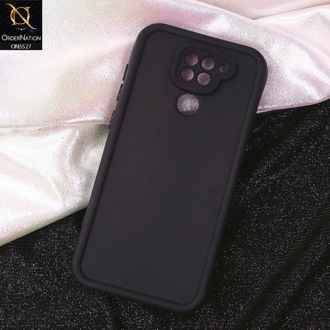 Xiaomi Redmi Note 9 Cover - Black - Soft Silicone Case With Round Bumper Matte TPU Shockproof Cover