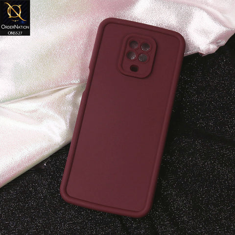 Xiaomi Redmi Note 9 Pro Cover - Maroon - Soft Silicone Case With Round Bumper Matte TPU Shockproof Cover