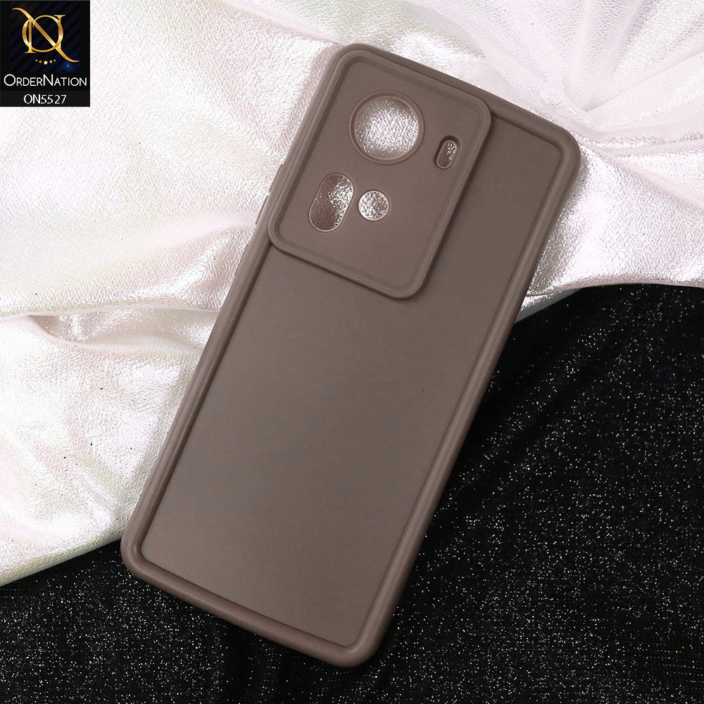 Oppo Reno 11 5G Cover - Brown -Soft Silicone Case With Round Bumper Matte TPU Shockproof Cover