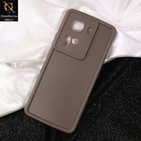 Oppo Reno 11 5G Cover - Brown -Soft Silicone Case With Round Bumper Matte TPU Shockproof Cover