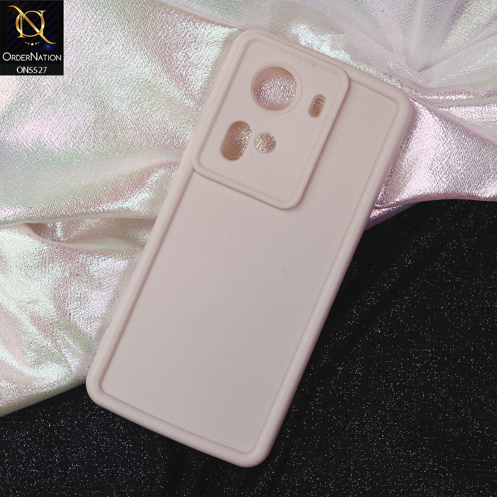 Oppo Reno 11 5G Cover - Off White -Soft Silicone Case With Round Bumper Matte TPU Shockproof Cover