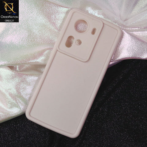 Oppo Reno 11 5G Cover - Off White -Soft Silicone Case With Round Bumper Matte TPU Shockproof Cover