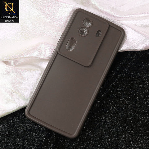 Oppo Reno 11 Pro 5G Cover - Brown -Soft Silicone Case With Round Bumper Matte TPU Shockproof Cover
