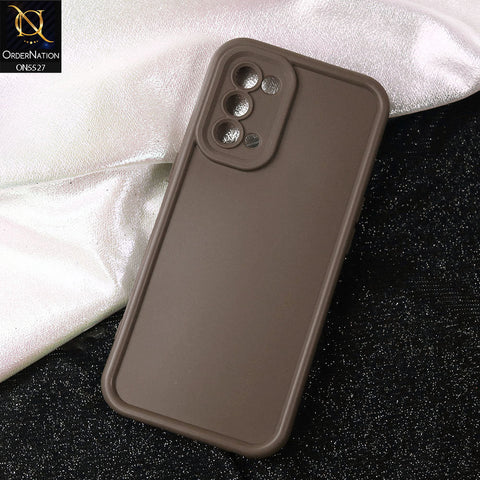 Oppo Reno 5 4G Cover - Brown -Soft Silicone Case With Round Bumper Matte TPU Shockproof Cover