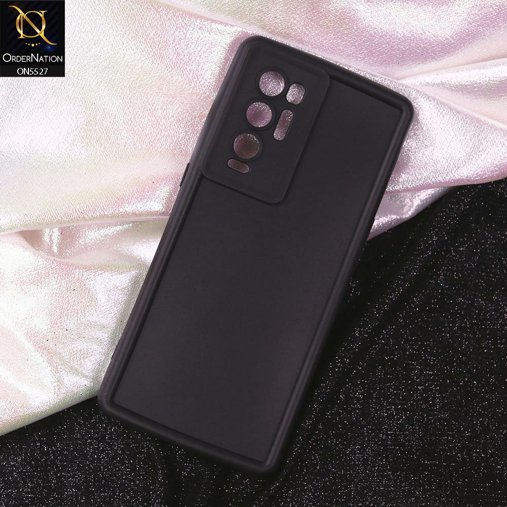 Oppo Reno 5 Pro 5G Cover - Black - Soft Silicone Case With Round Bumper Matte TPU Shockproof Cover
