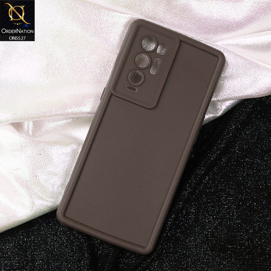 Oppo Reno 5 Pro 5G Cover - Brown -Soft Silicone Case With Round Bumper Matte TPU Shockproof Cover